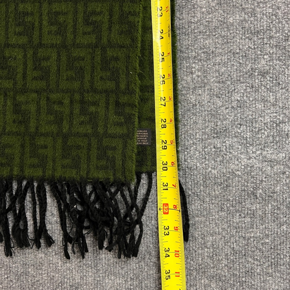 Fendi Green and Black Patterned Scarf - Picture 3 of 6